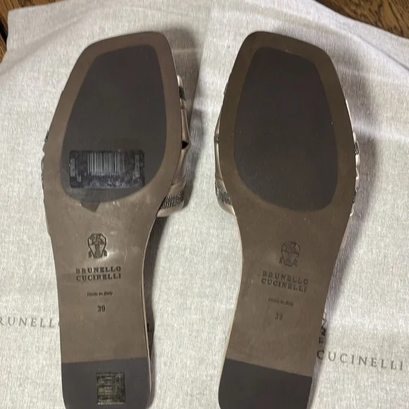 NWT Brunello Cucinelli slides sandal mule size 39(8-9US) - Picture 5 of 8